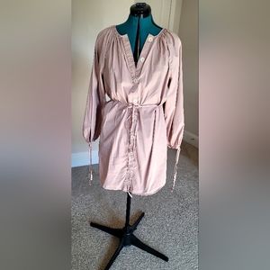 J. Crew Long Sleeve Dress in Blush Pink